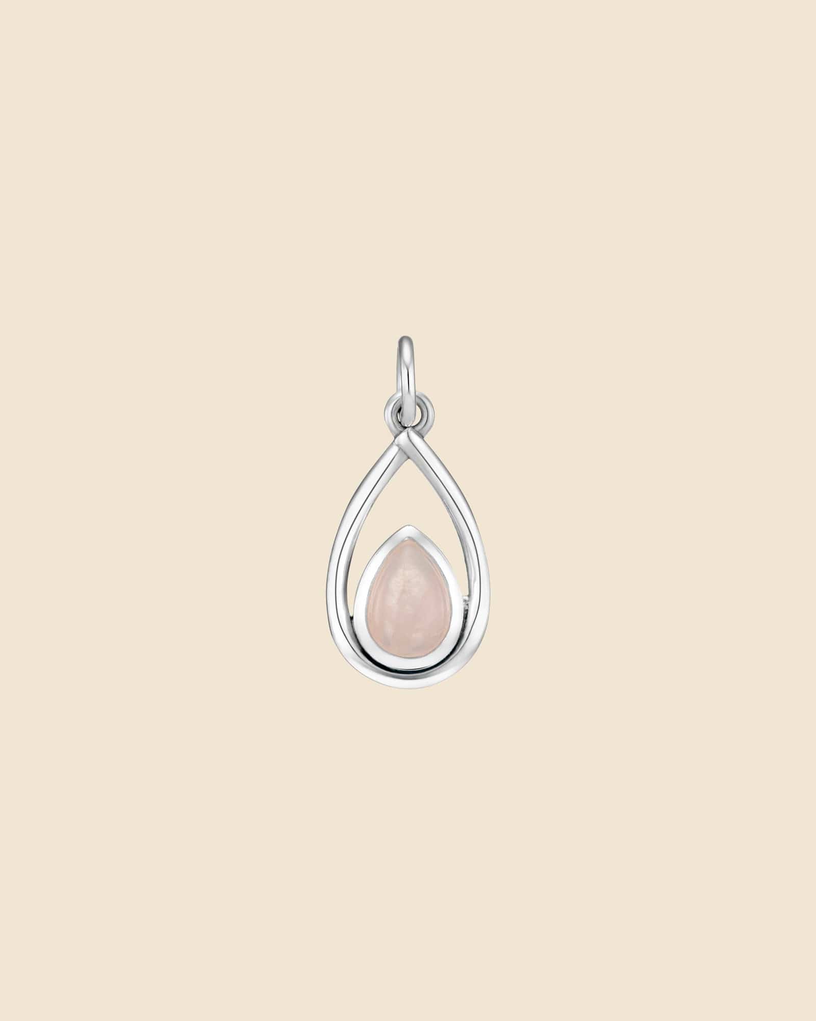 Sterling Silver and Gemstone Mini Open Teardrop Pendant