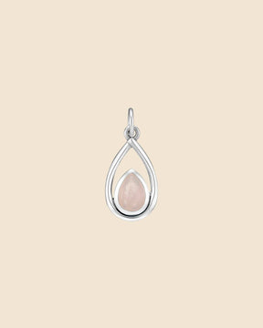 Sterling Silver and Gemstone Mini Open Teardrop Pendant