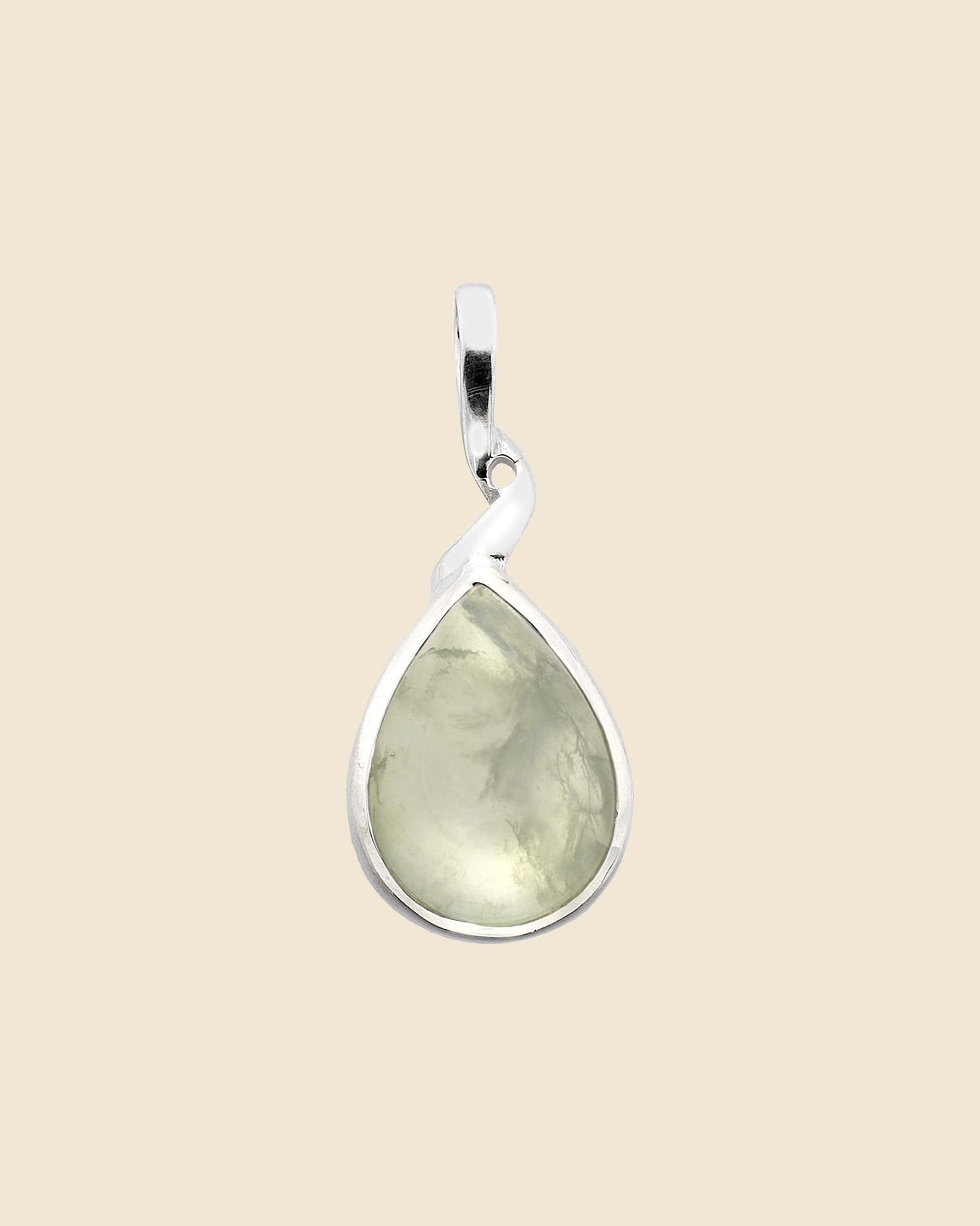 Sterling Silver and Gemstone Twisted Teardrop Pendant