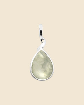 Sterling Silver and Gemstone Twisted Teardrop Pendant