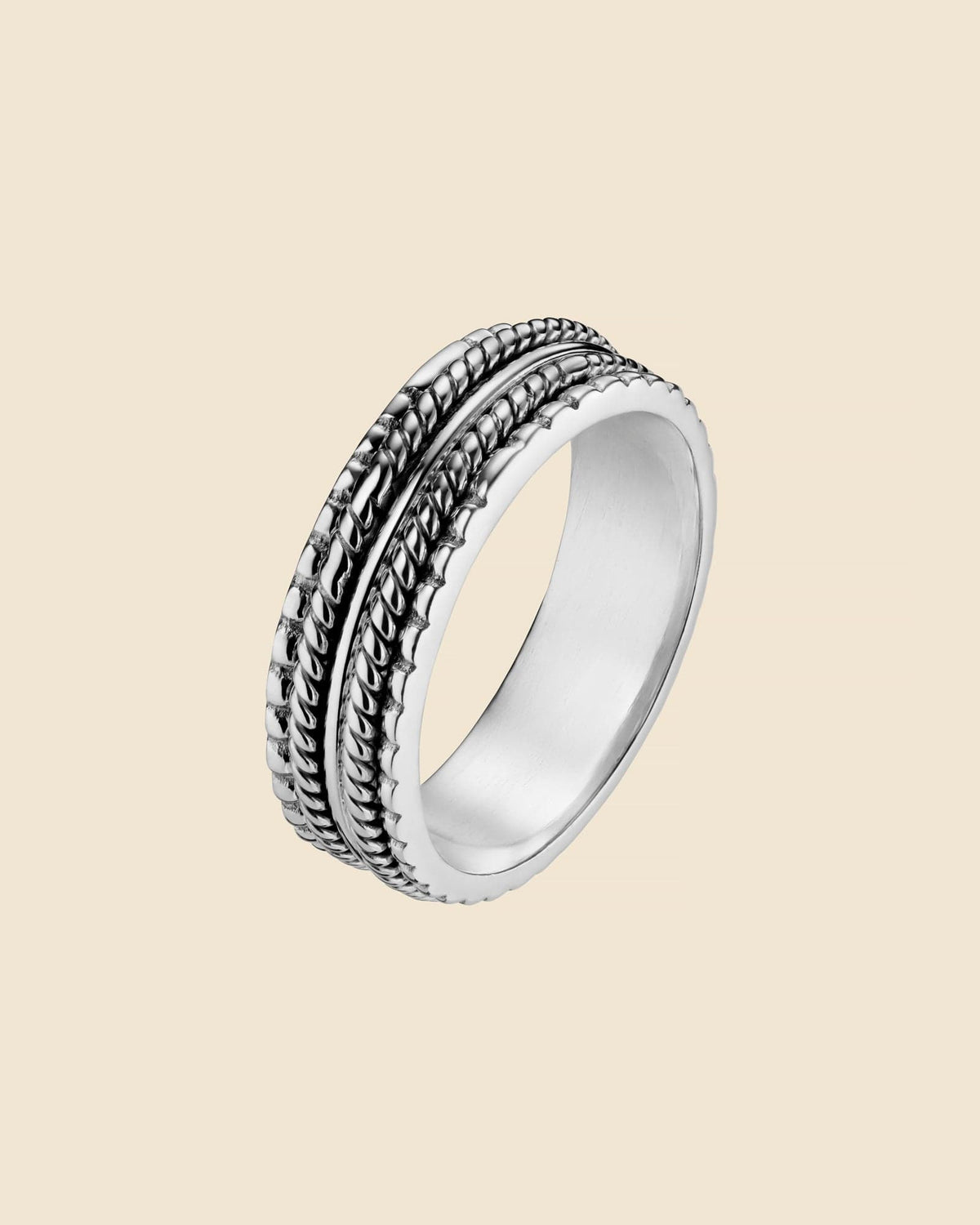 Sterling Silver Textured Spinning Ring