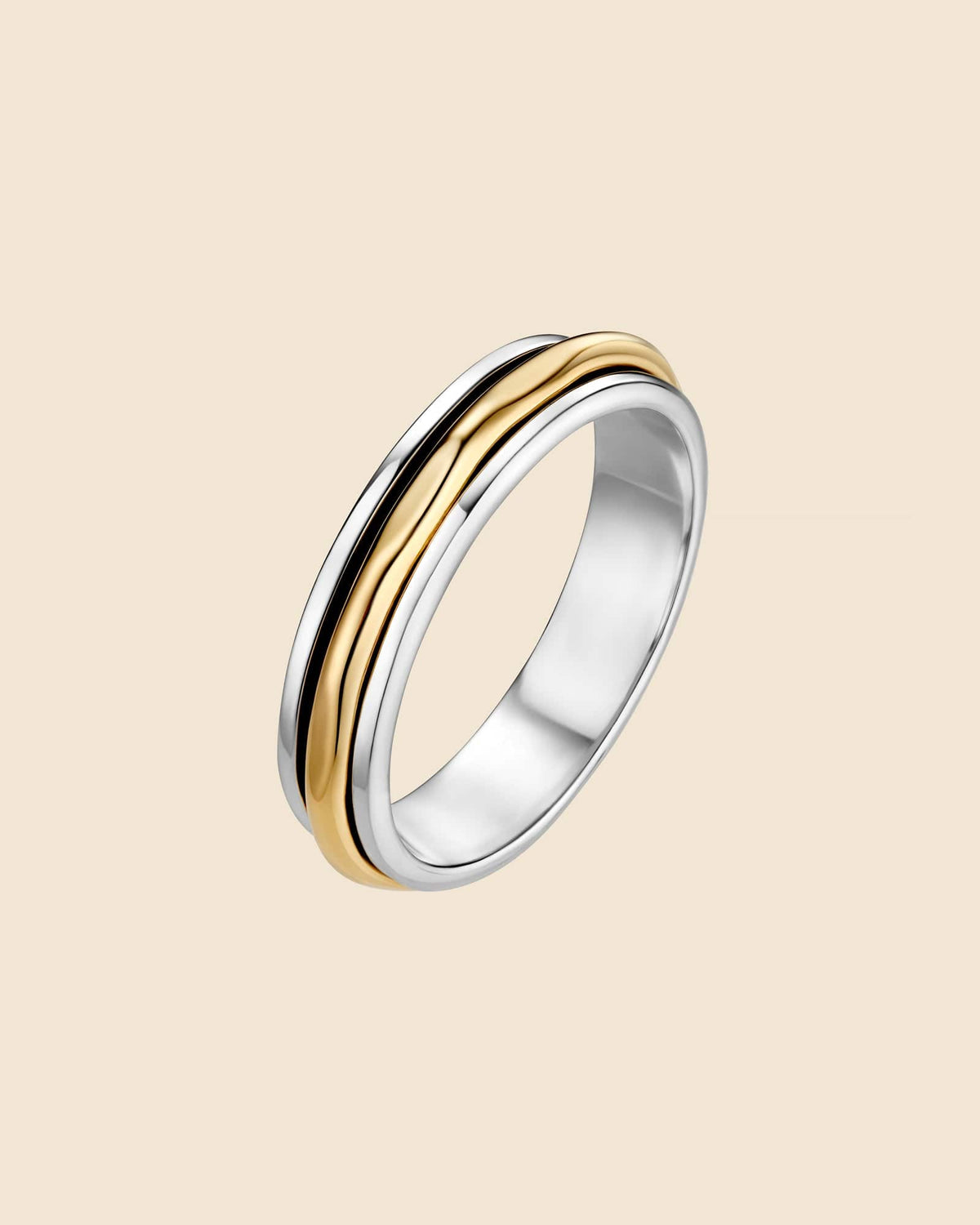 Sterling Silver Two-Tone Spinning Ring