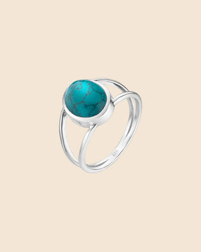 Sterling Silver and Gemstone Open Band Ring