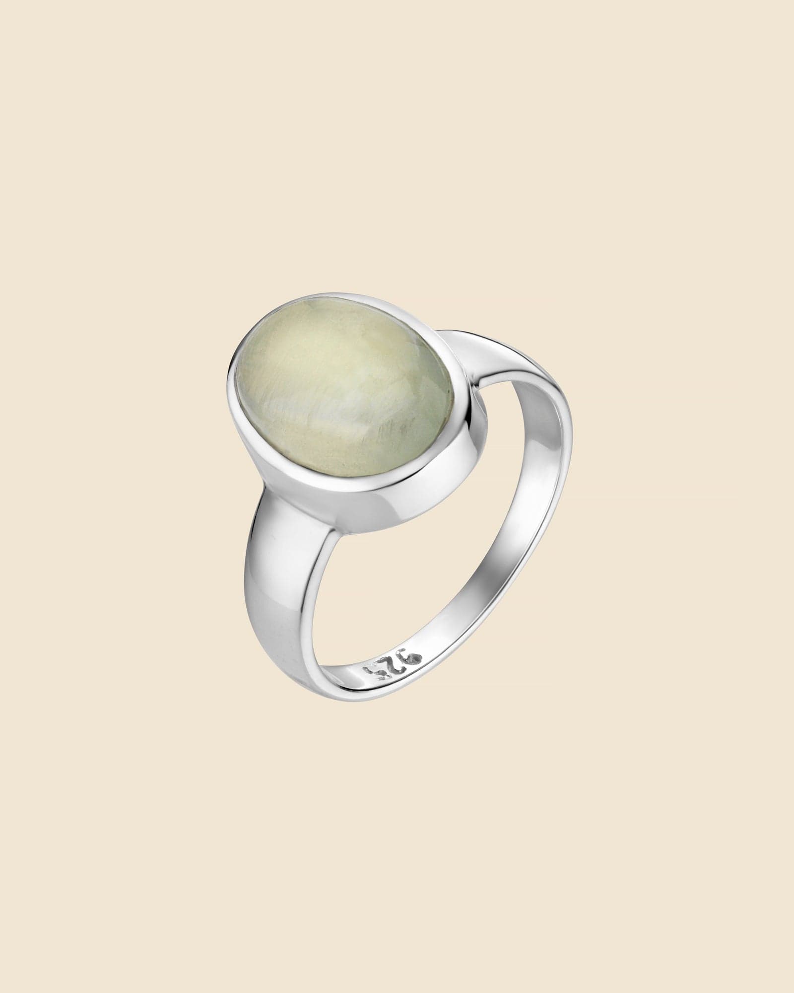 Sterling Silver Classic Oval Gemstone Ring