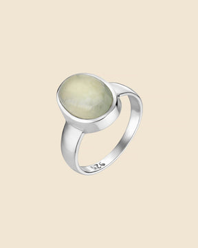 Sterling Silver Classic Oval Gemstone Ring