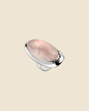 Sterling Silver Large Oval Gemstone Ring
