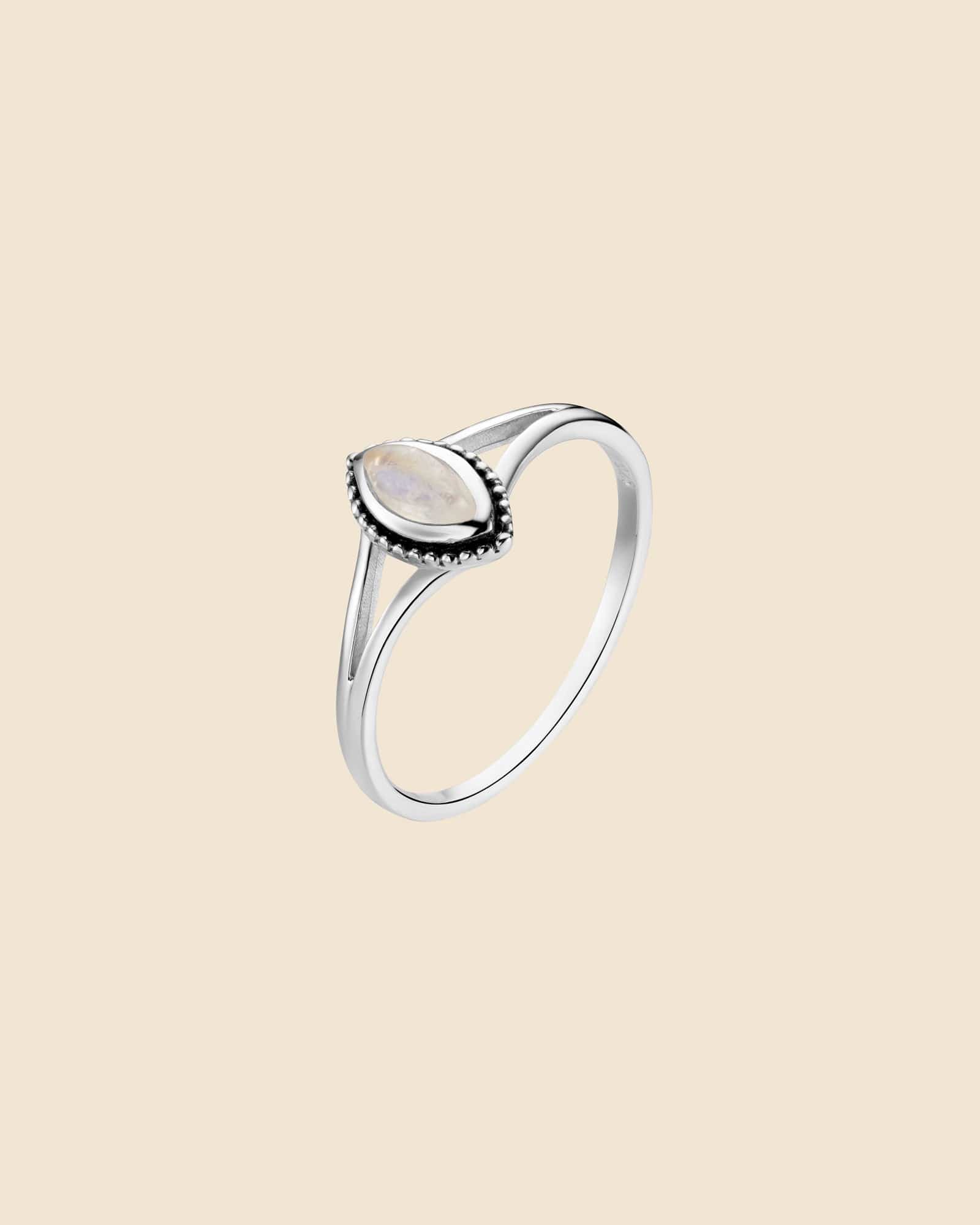 Sterling Silver and Gemstone Mini Marquise Ring