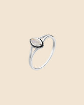 Sterling Silver and Gemstone Mini Marquise Ring