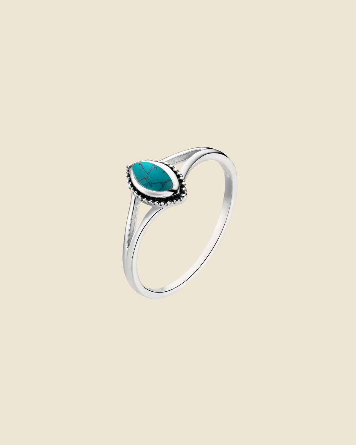Sterling Silver and Gemstone Mini Marquise Ring