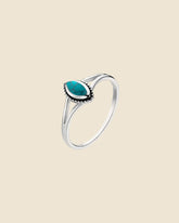 Sterling Silver and Gemstone Mini Marquise Ring