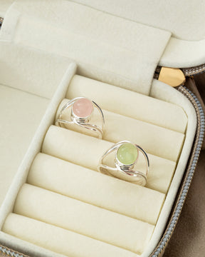 Sterling Silver Gemstone Wraparound Split Ring