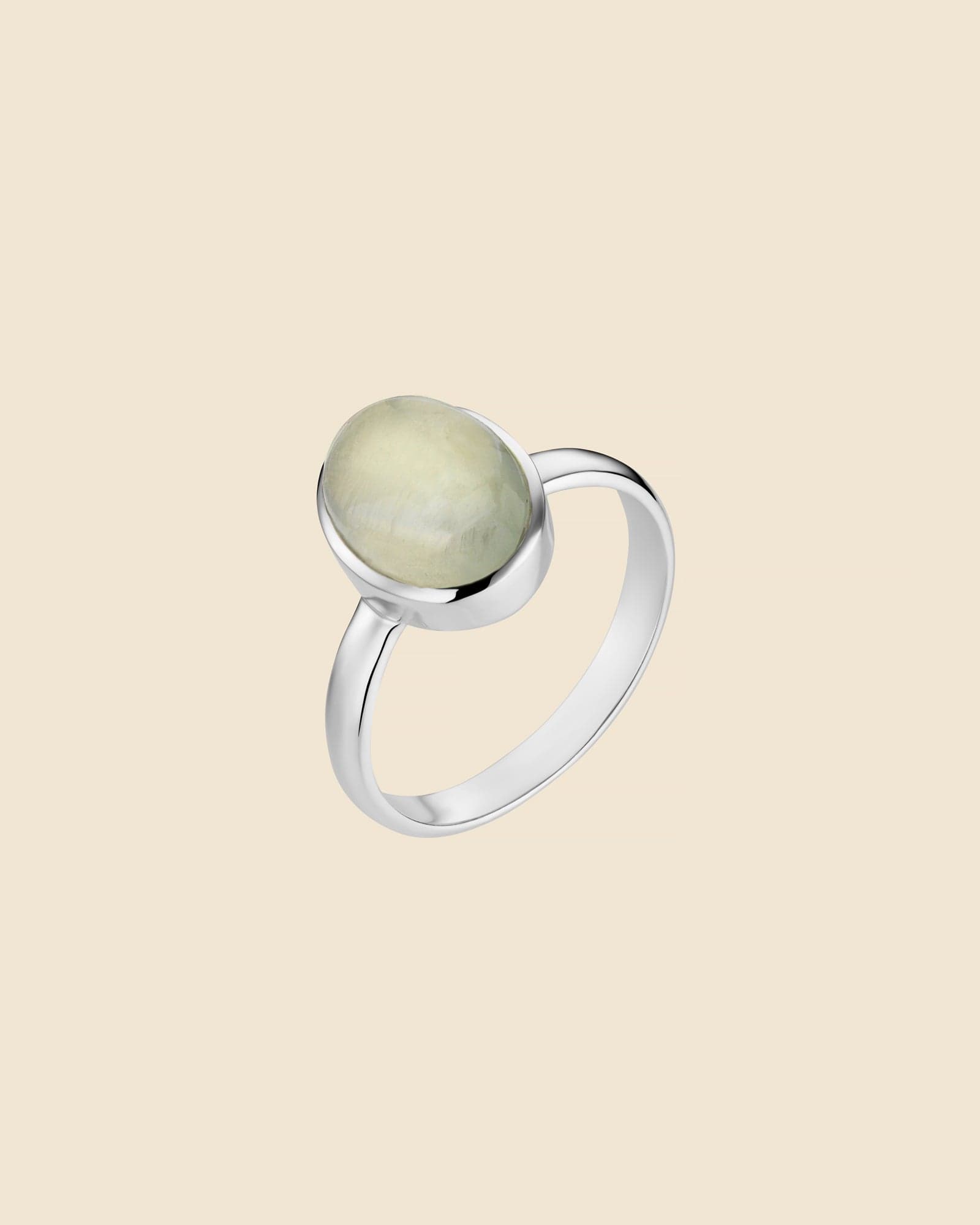 Sterling Silver and Gemstone Simple Oval Ring