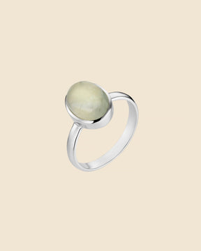 Sterling Silver and Gemstone Simple Oval Ring