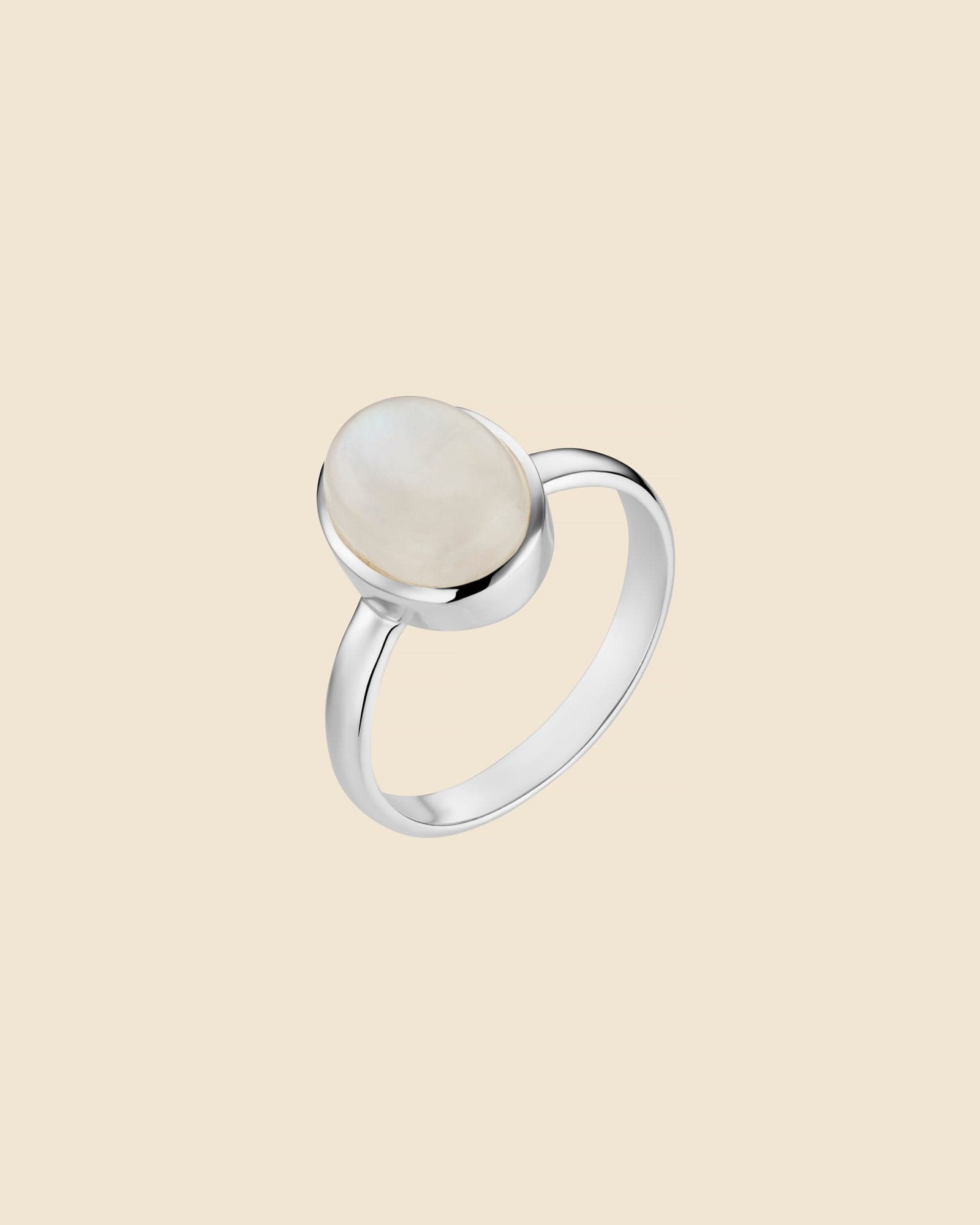 Sterling Silver and Gemstone Simple Oval Ring