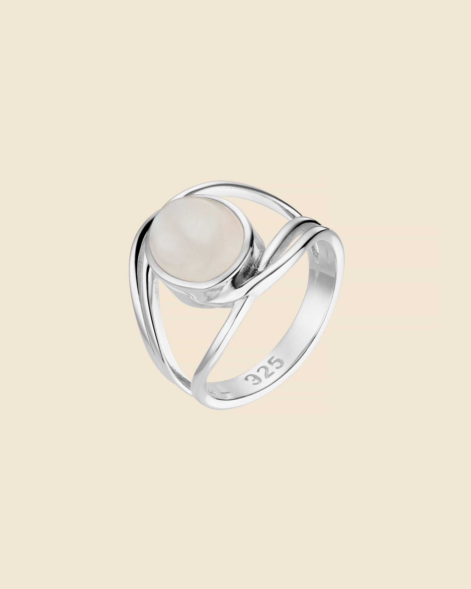 Sterling Silver Gemstone Wraparound Split Ring