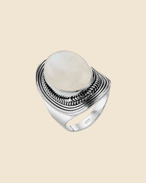 Sterling Silver and Gemstone Medallion Ring