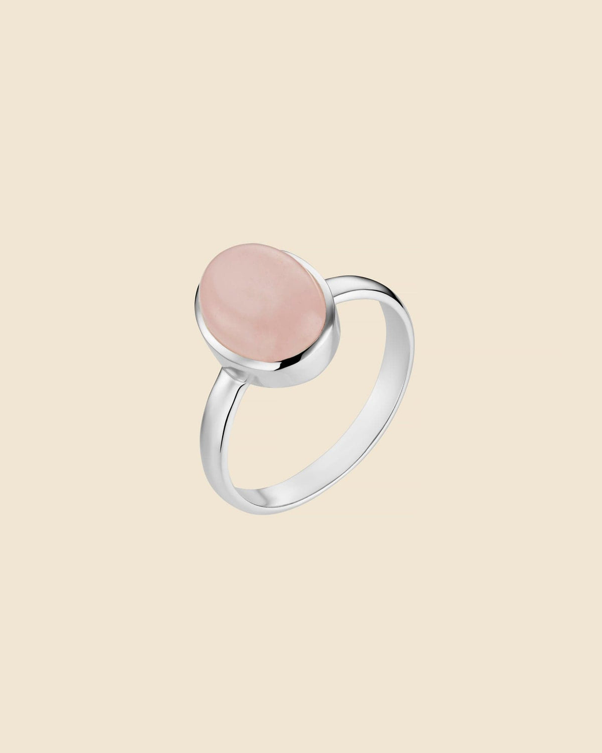Sterling Silver and Gemstone Simple Oval Ring