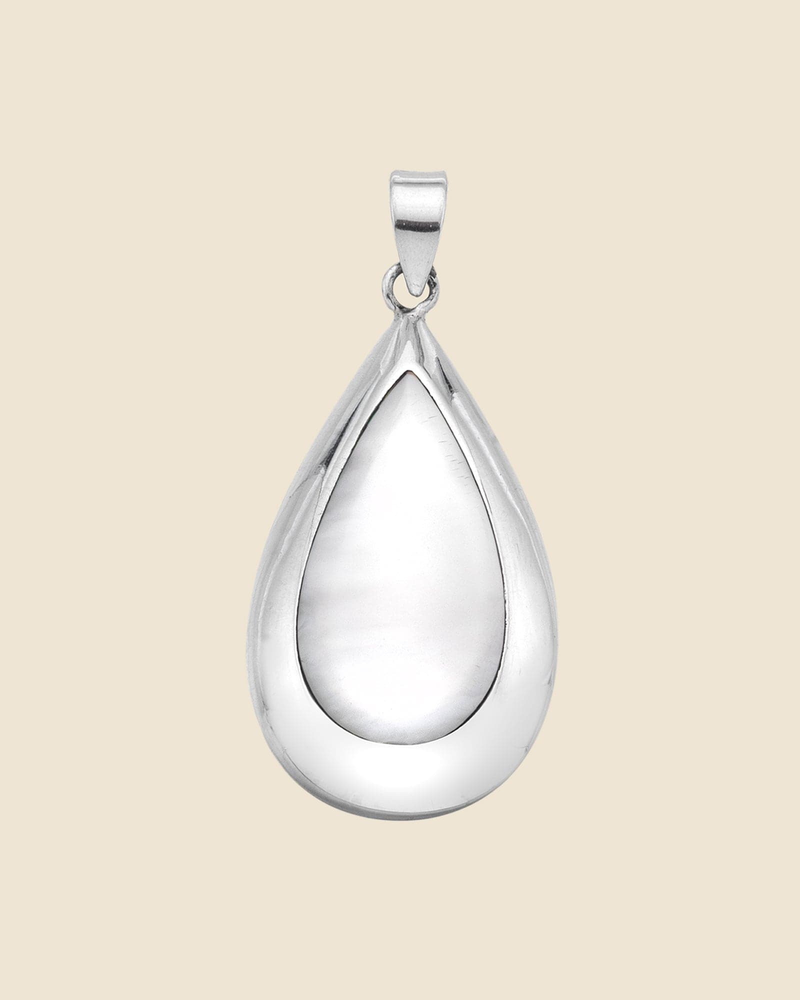 Sterling Silver Reversible Pendant with Mother of Pearl and Paua Shell