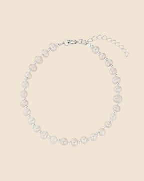 Sterling Silver and Freshwater Pearl Beaded Bracelet