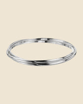 Sterling Silver Classic 3 Band Russian Wedding Bangle
