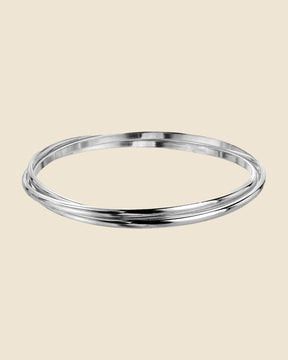 Sterling Silver Classic 3 Band Russian Wedding Bangle