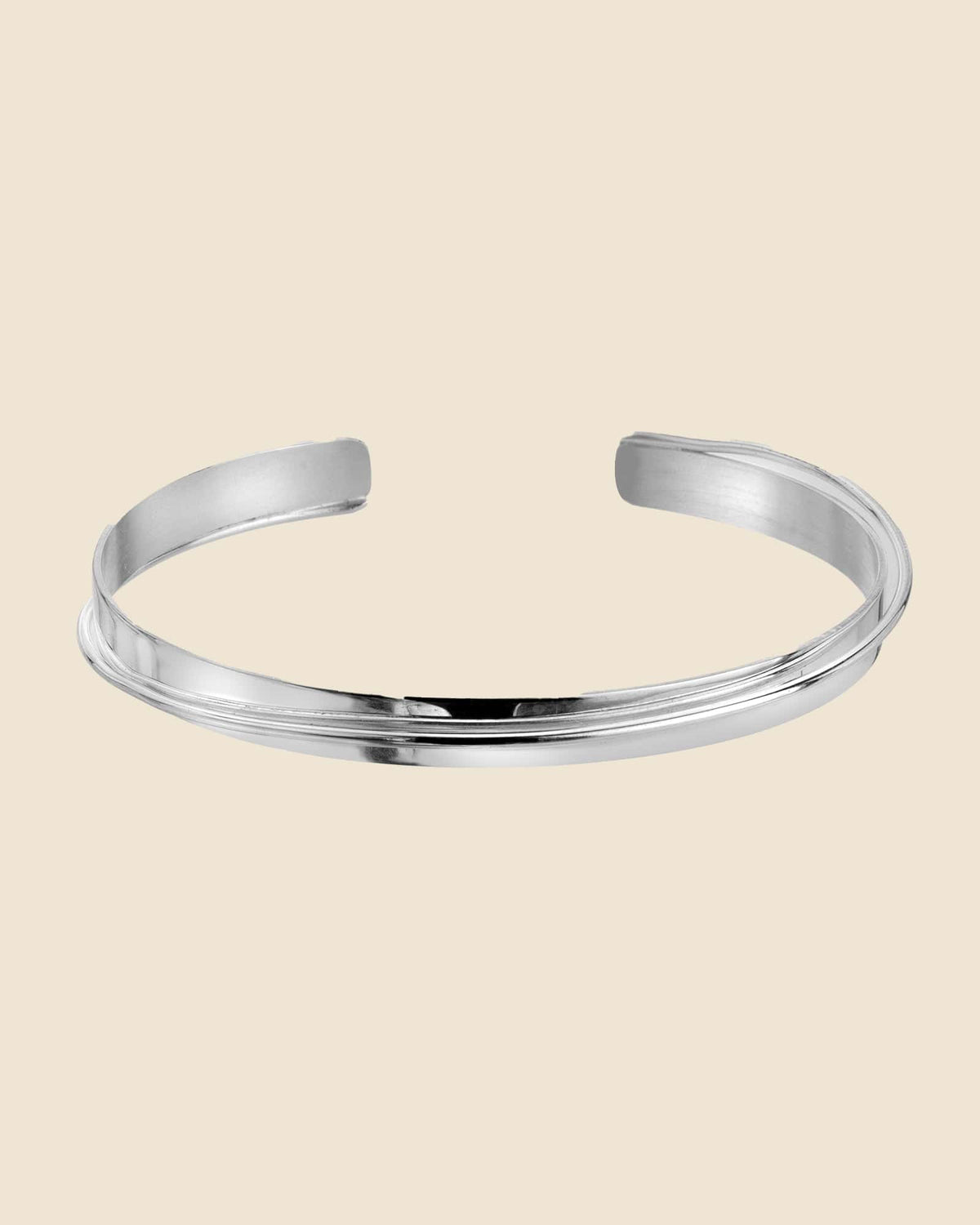 Sterling Silver Fine Crossover Cuff