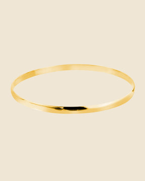 Sterling Silver 4mm D Shape Classic Bangle