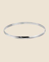 Sterling Silver 4mm D Shape Classic Bangle