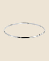 Sterling Silver 3mm D shape classic bangle