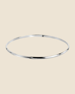 Sterling Silver 3mm D shape classic bangle