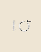 Sterling Silver Simple 2x16mm Flip-Top Hoops