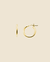 Gold Plated Simple 2x16mm Flip-Top Hoops