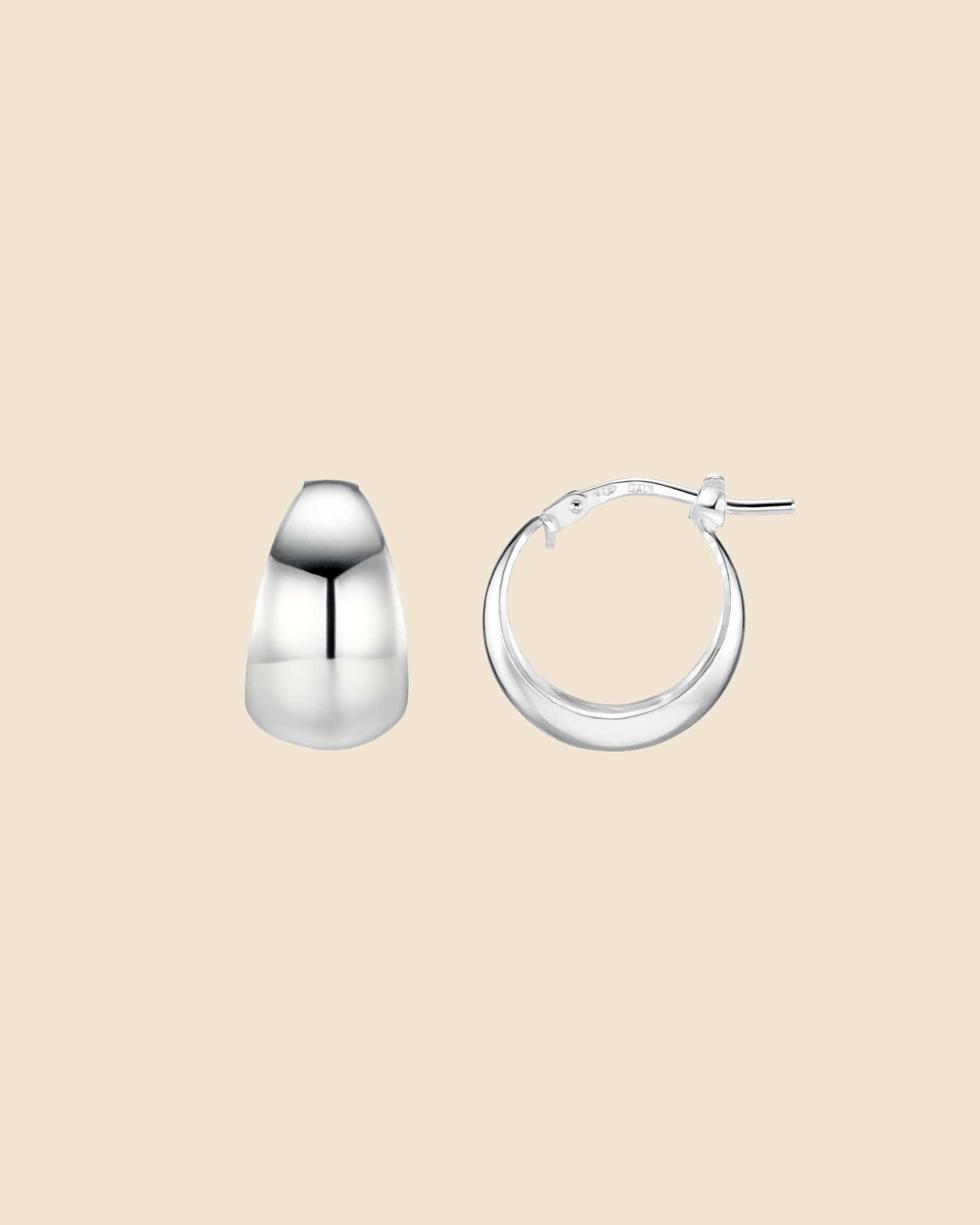 Sterling Silver Mini Dome Hoops