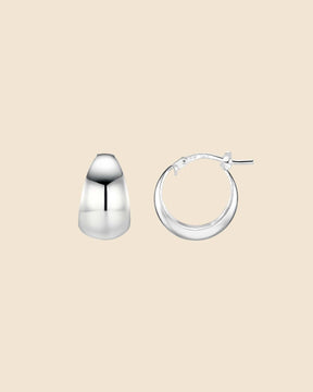 Sterling Silver Mini Dome Hoops