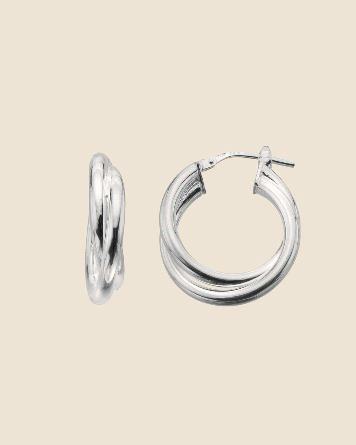 Sterling Silver Entwined Hoops