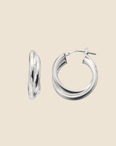 Sterling Silver Entwined Hoops