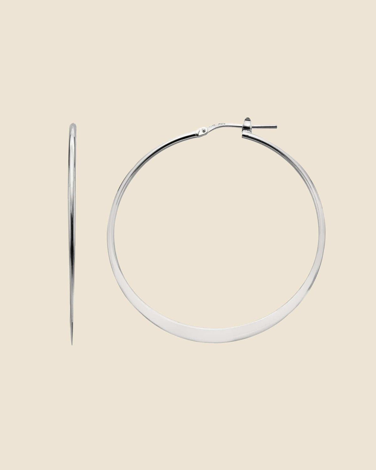 Sterling Silver Modern Creole Hoop