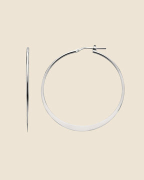 Sterling Silver Modern Creole Hoop