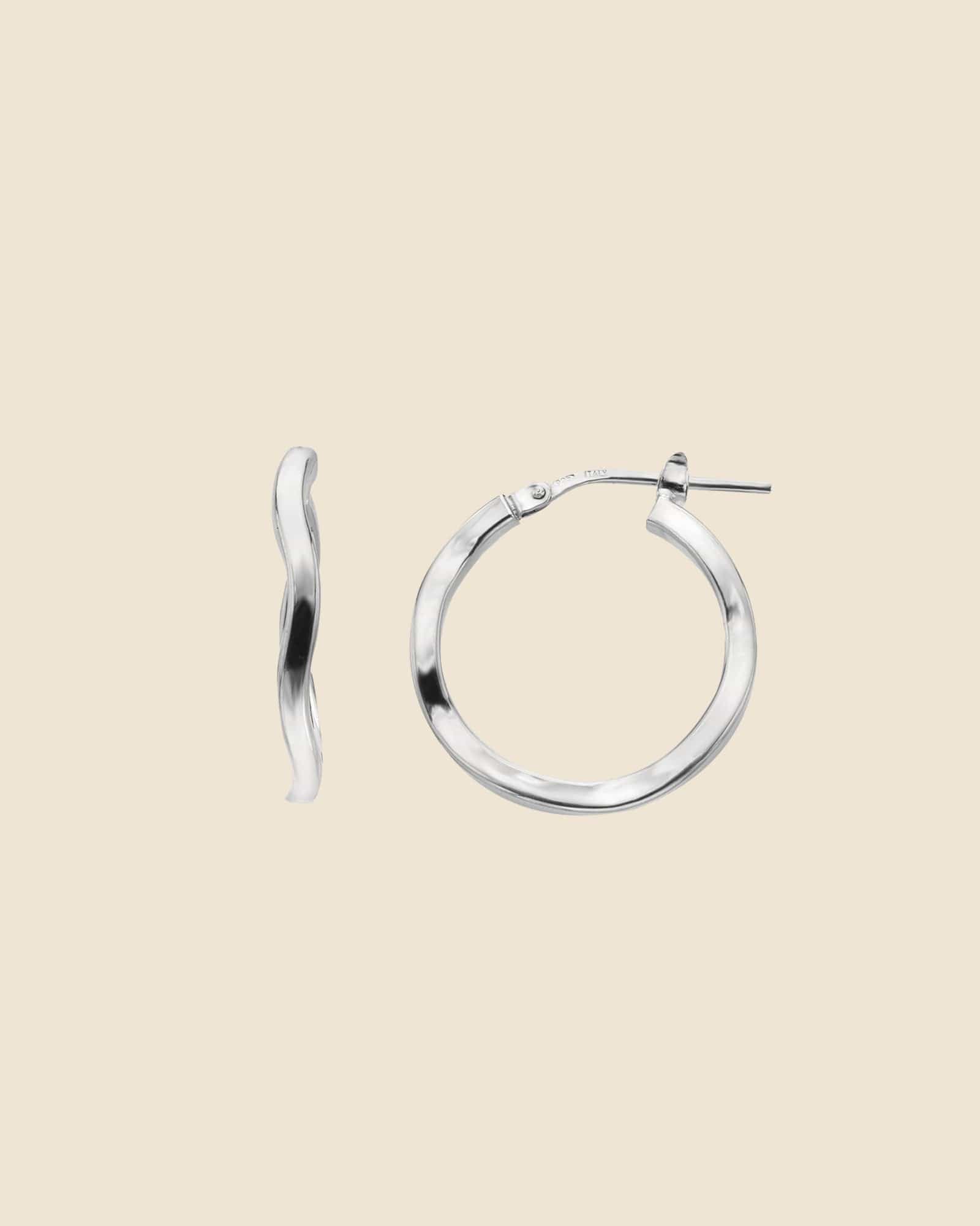 Sterling Silver Wiggle Hoops