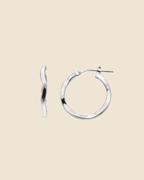 Sterling Silver Wiggle Hoops