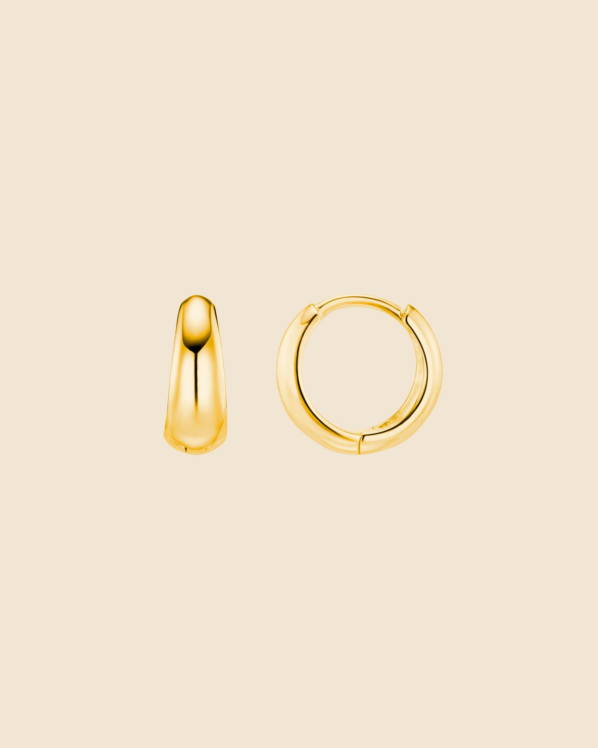 Sterling Silver Mini Domed Huggie Hoops