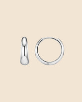 Sterling Silver Domed Huggie Hoops