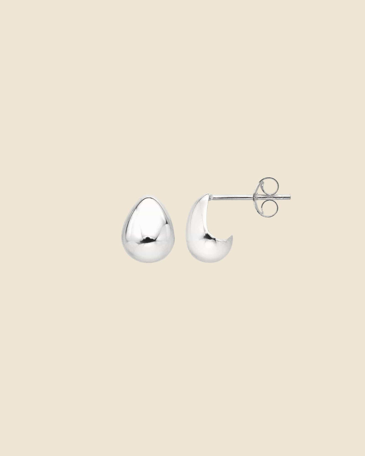 Sterling Silver Chubby Teardrop Studs