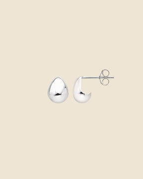 Sterling Silver Chubby Teardrop Studs