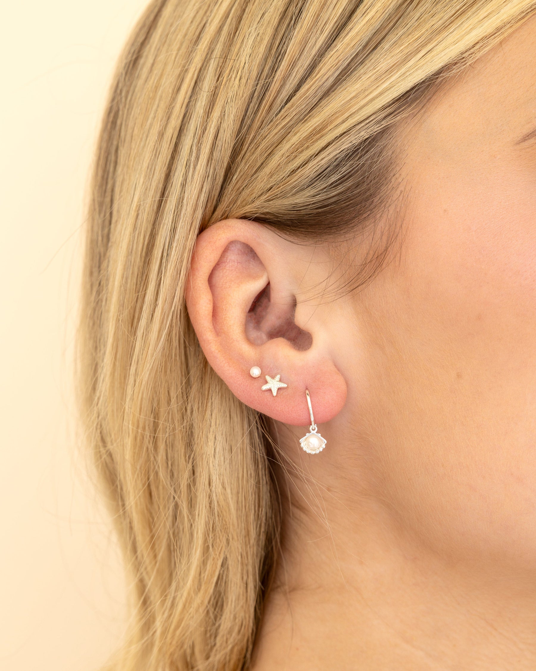 Sterling Silver Starfish Studs