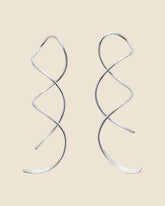 Sterling Silver Thread-Through Twirly Earrings