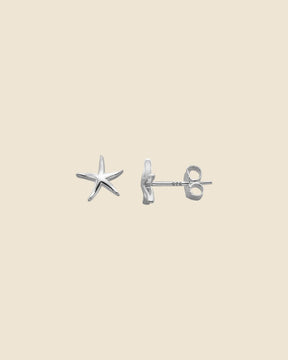 Sterling Silver Modern Starfish Studs