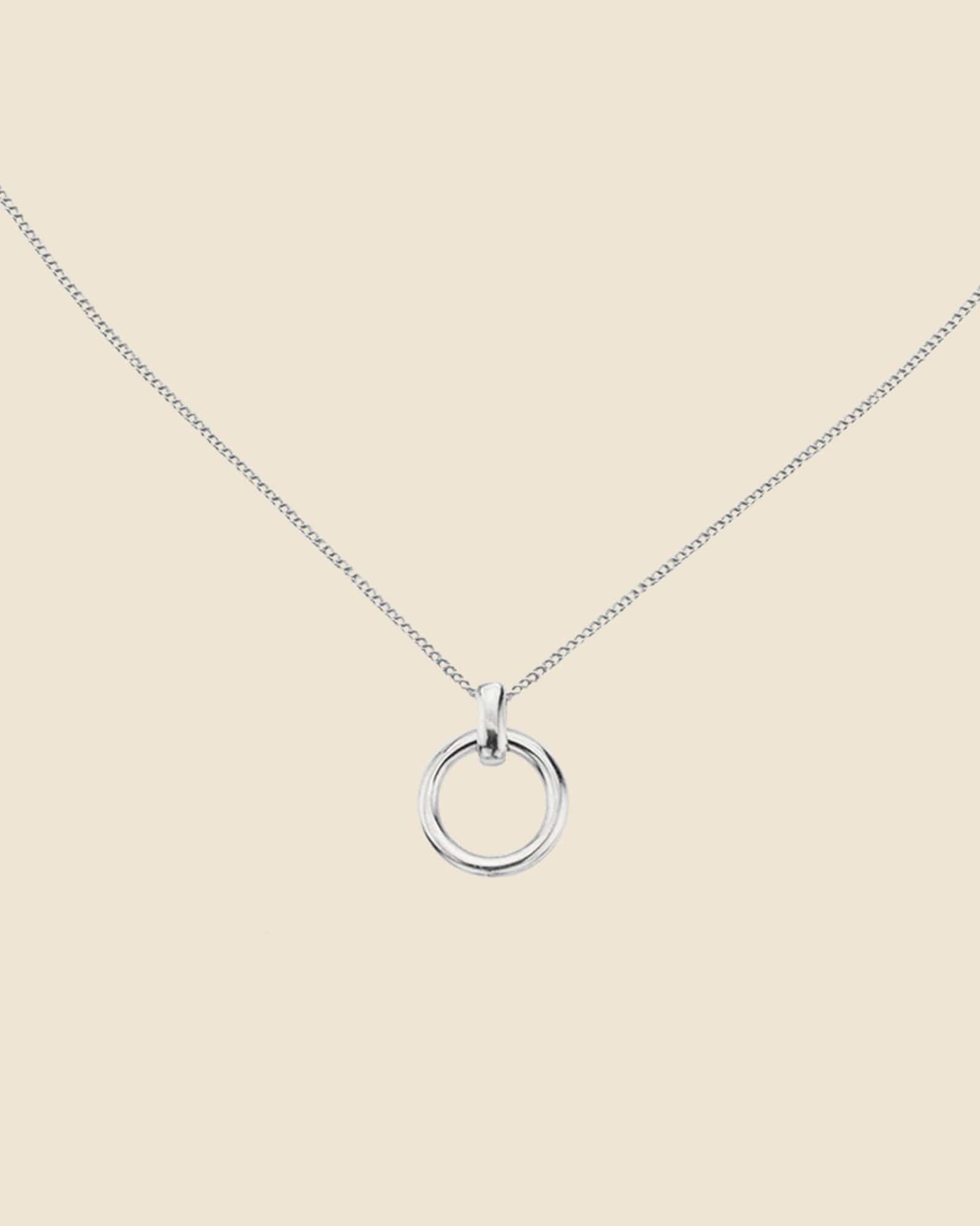 Sterling Silver Simple Ecliptic Necklace