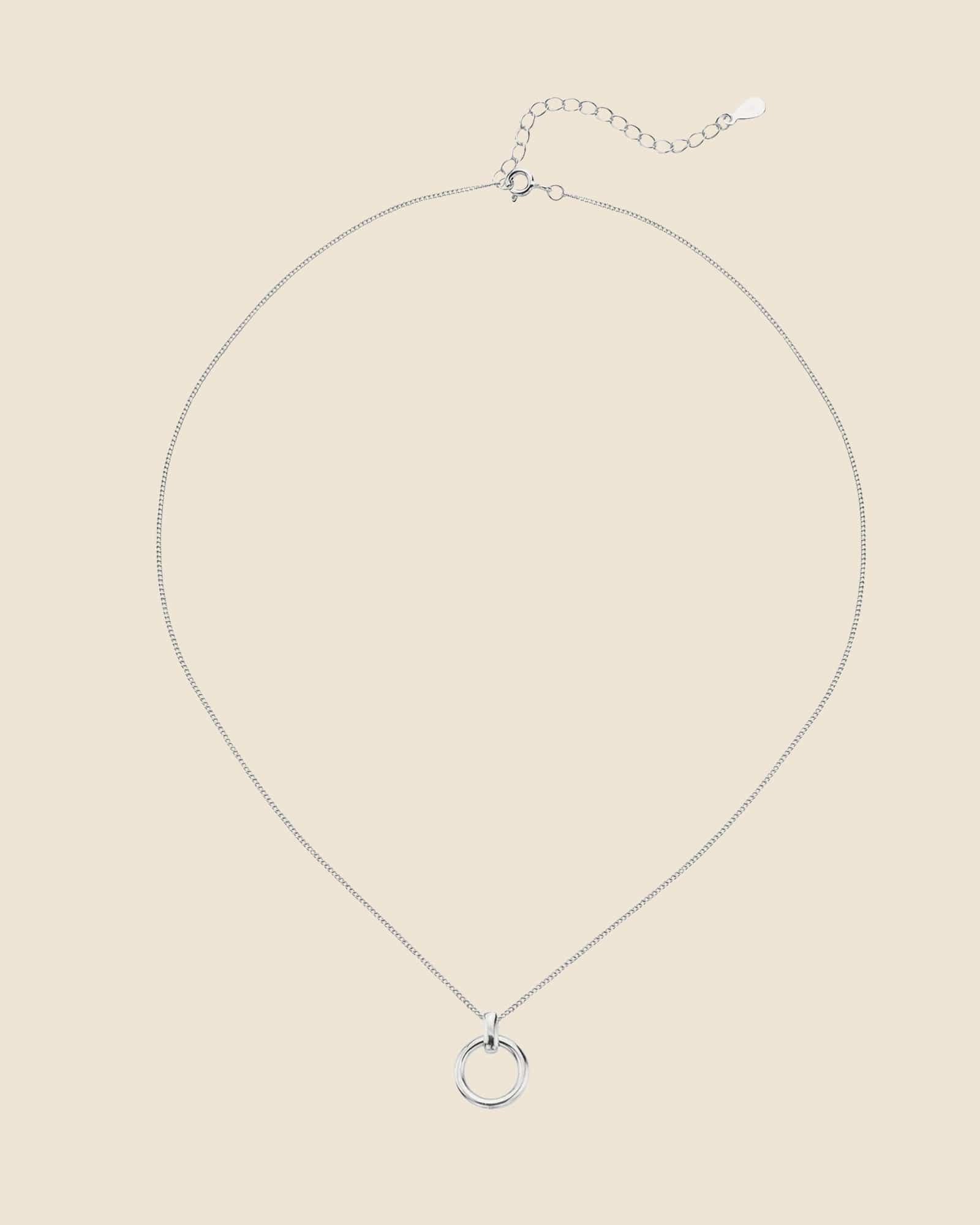 Sterling Silver Simple Ecliptic Necklace