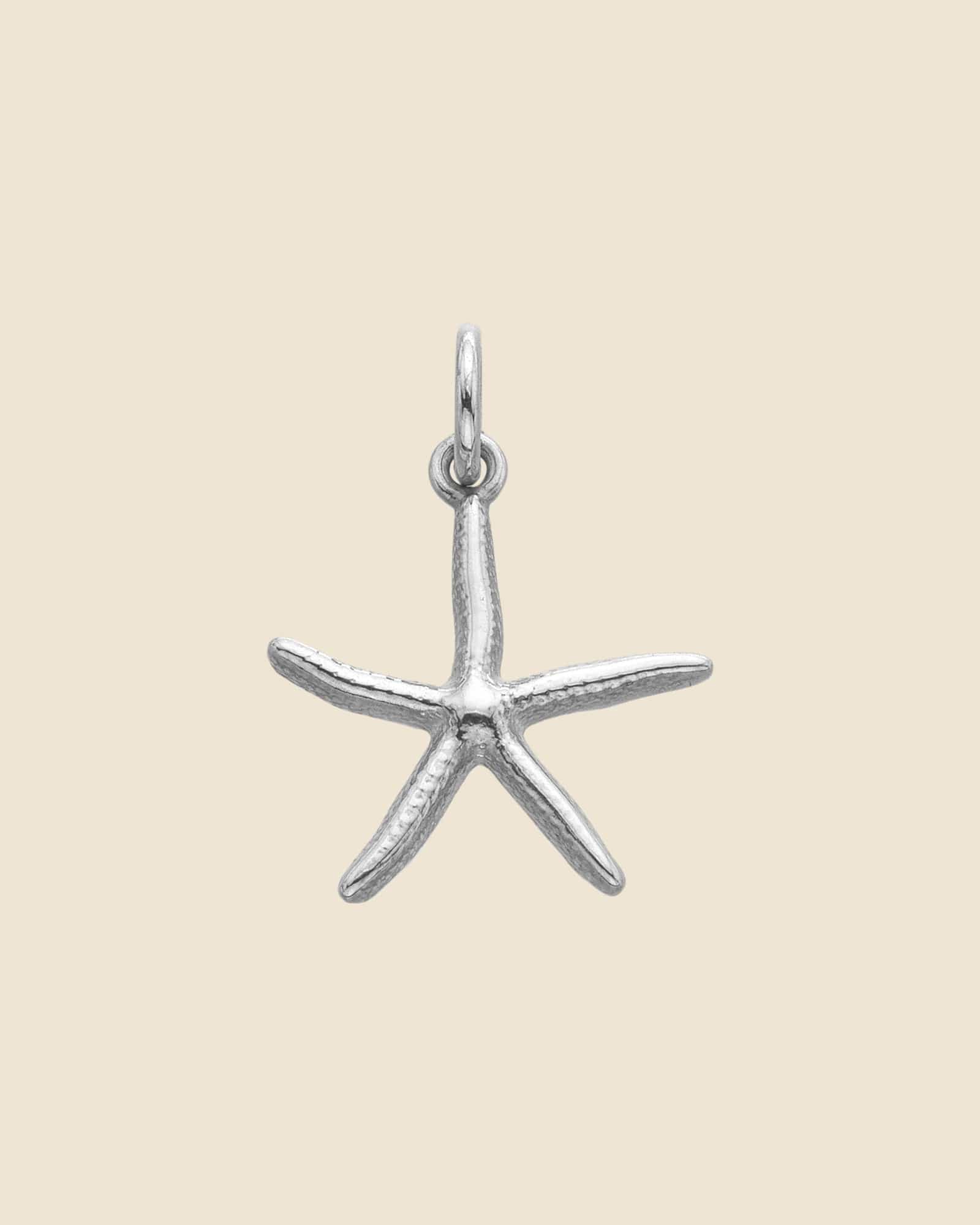 Sterling Silver Textured Starfish Pendant